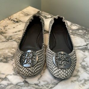 Tory Burch Grey Reva Ballet Flats
